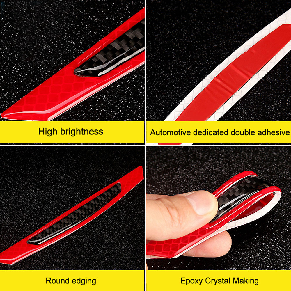 AQTQAQ 4Pcs/Set Car Door Edge Guards Anti-Collision Sticker Edge Bar Crash-Proof Anti-Scratch Car Protector