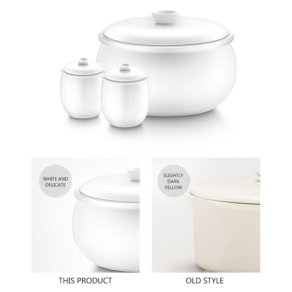 Household Multi Cooker Electric Stew Pot White Porcelain Water-proof Bird&#39;s Nest Stew Pot Cooking Machine