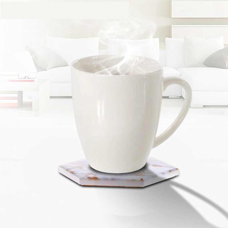 8 PC Coasters for Drinks Absorbent with Holder Marble Ceramic Coaster Set Super Absorbent and Cold Drink