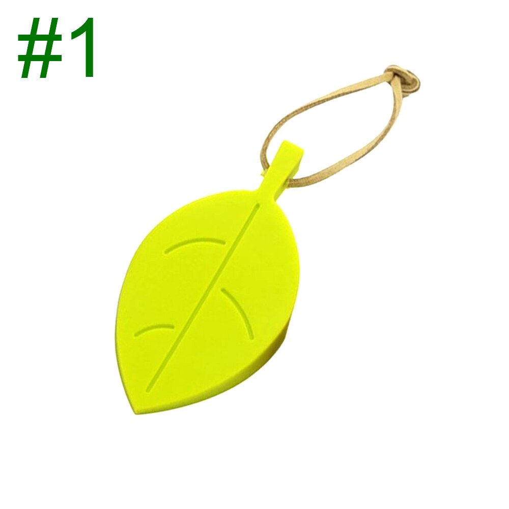 Leaf Style tope de protección de puerta de silicona, Protector de dedos de cuña, lindo dibujos animados silicona Flexible puerta ventana topes con cordón: Green