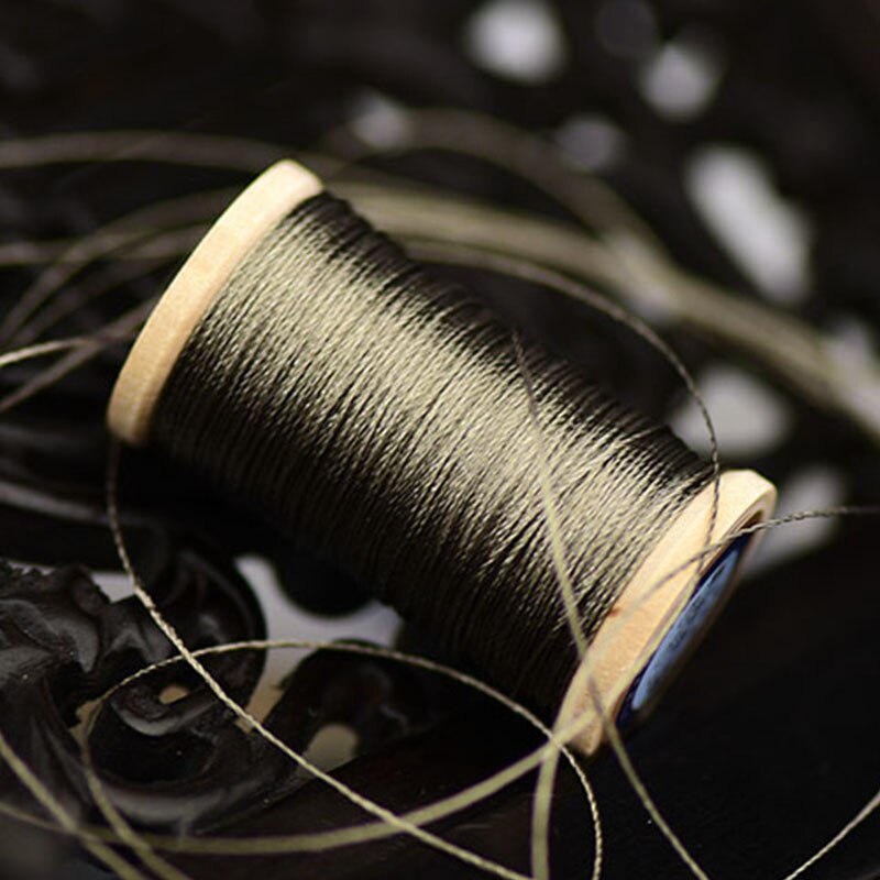Roll Van 0.3Mm Polyamide Fiber Lijn Hand Geweven Borduurgaren Kwasten Lijn 50M Hoge Sterkte 3 Strengen draad Grijs: 5