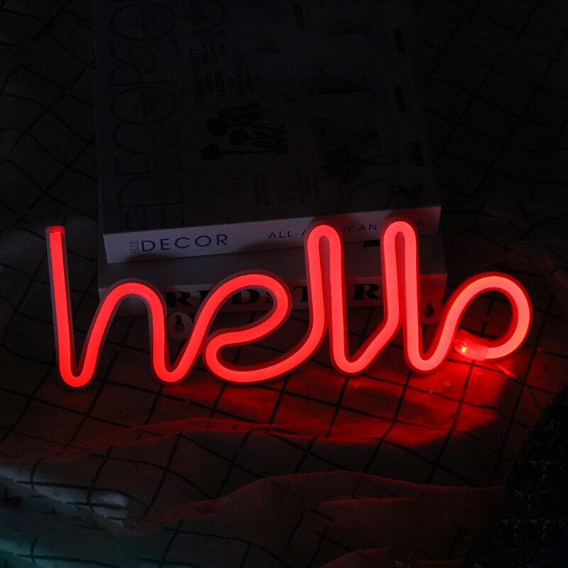 Ineonlife Beeindruckend Hallo LED Neon- Licht Zeichen Buchstaben Neon- Zeichen Weihnachten Party Hochzeit Dekorationen Zauberstab Zimmer Dekor Neon- Lampe: F