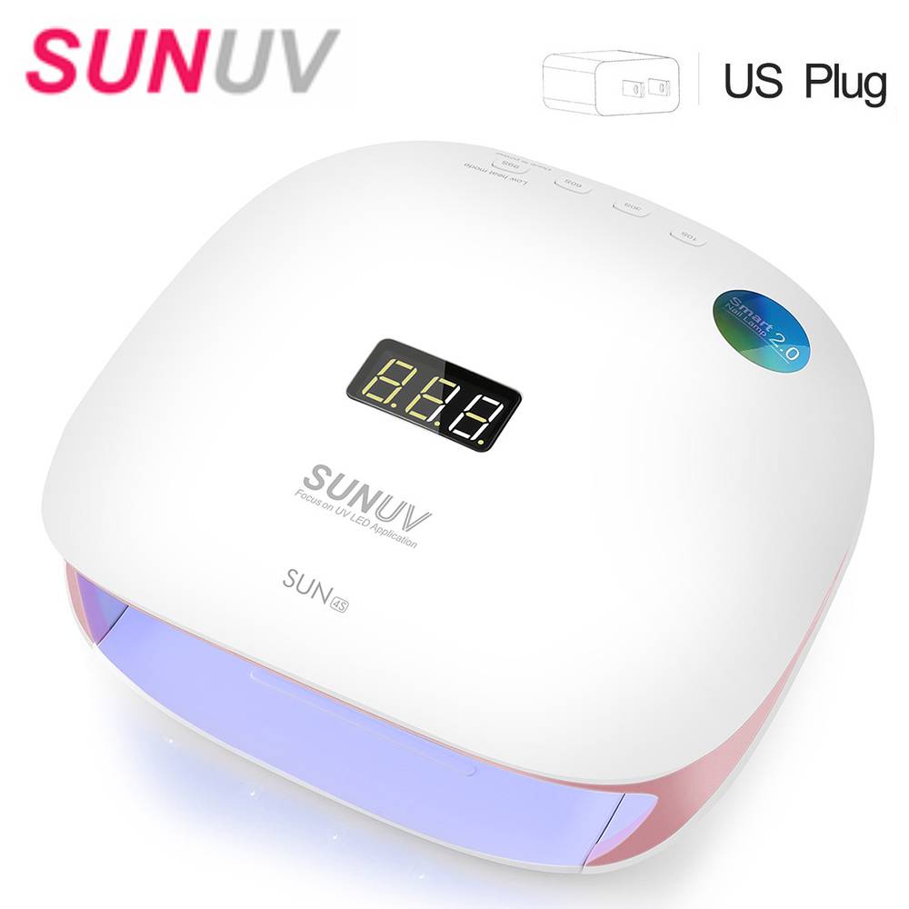 Sunuv sun 4/ sun 4s 48w uv led lampor nageltork lampa med lcd display smart uv fototerapi nagelkonst manikyrverktyg damer: Sun 4s us plug