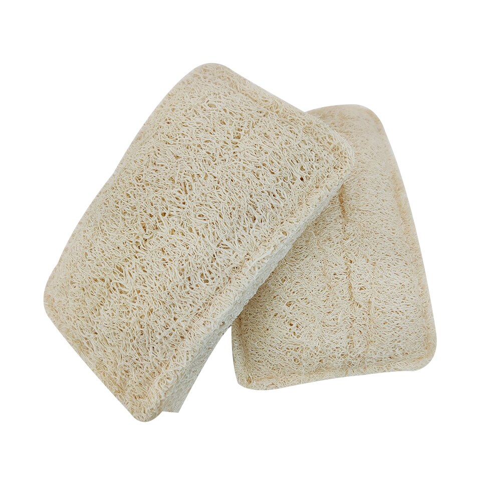 2PCS Eco Kitchen Sponge Pure Handmade Multilayer Natural Loofah Scrubber Anti-oil Dish Cleaning Brush: Default Title