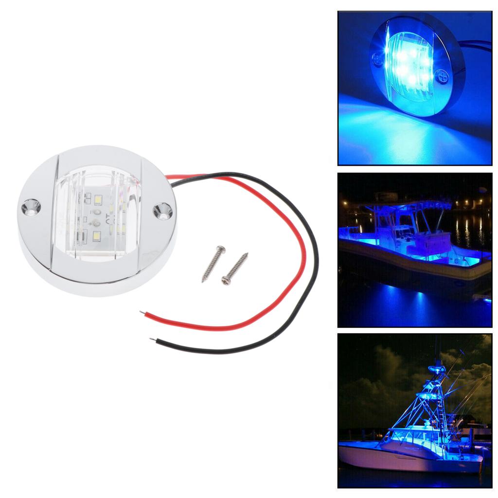 Ronde Marine Boot Led Navigatieverlichting Stern Stuurboord Licht 12V Blauw Licht