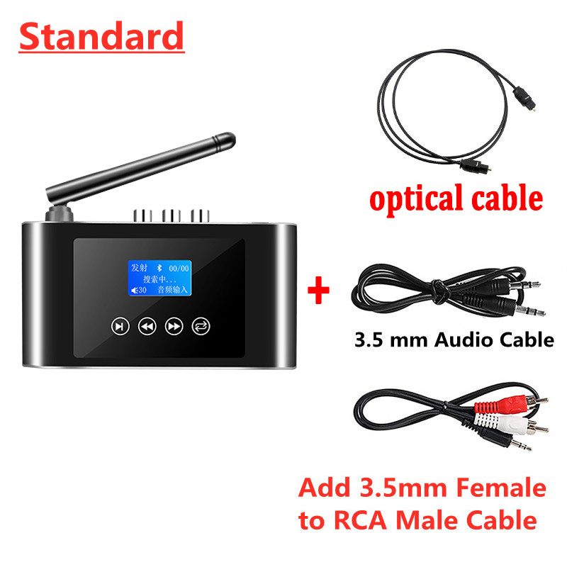 Digitaal Naar Analoog Audio Dac Converter Optische Coax Naar 3.5Mm Aux Rca Bluetooth 5.0 Ontvanger Zender Tv Pc Draadloze adapter: Standard