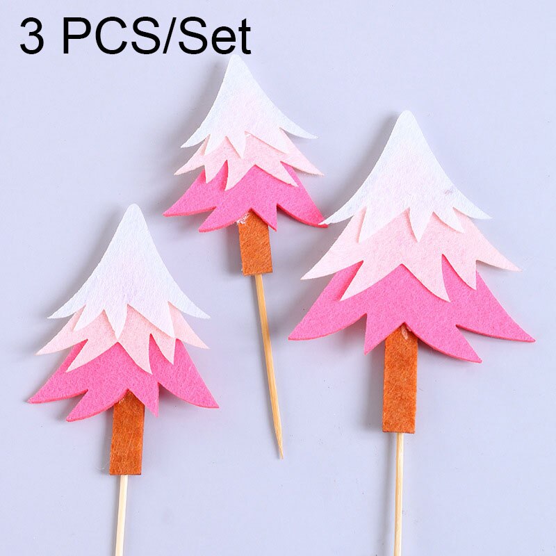 Small Tree Cake Topper Happy Birthday Party Decor Kids Boy Girl Birthday Cake Decor 1st Birthday Cupcake Toppers: 12