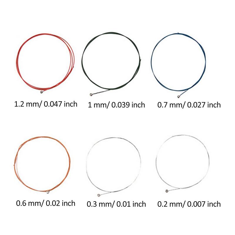 Latão e aço Guitar Strings Set, guitarra acústica Folk, bronze de fósforo, acessórios para instrumentos musicais, 6pcs