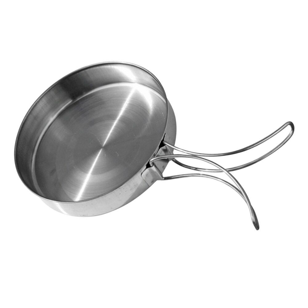 Sartén antiadherente de acero inoxidable, olla plegable para acampar al aire libre, Picnic, senderismo, utensilios de cocina, utensilio de cocina
