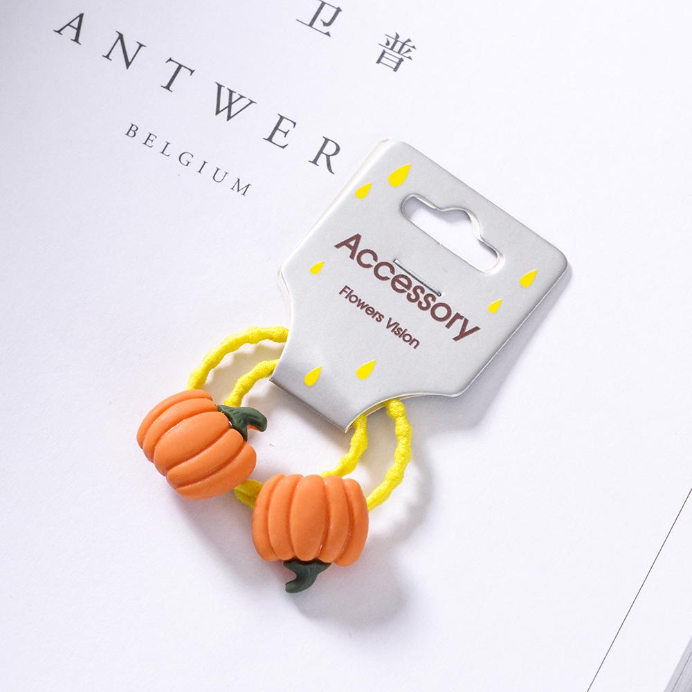 ¡Novedad de ! 2 bandas elásticas para el pelo de frutas y verduras, accesorios para el pelo de la serie para niñas y niños, tocados: F pumpkin