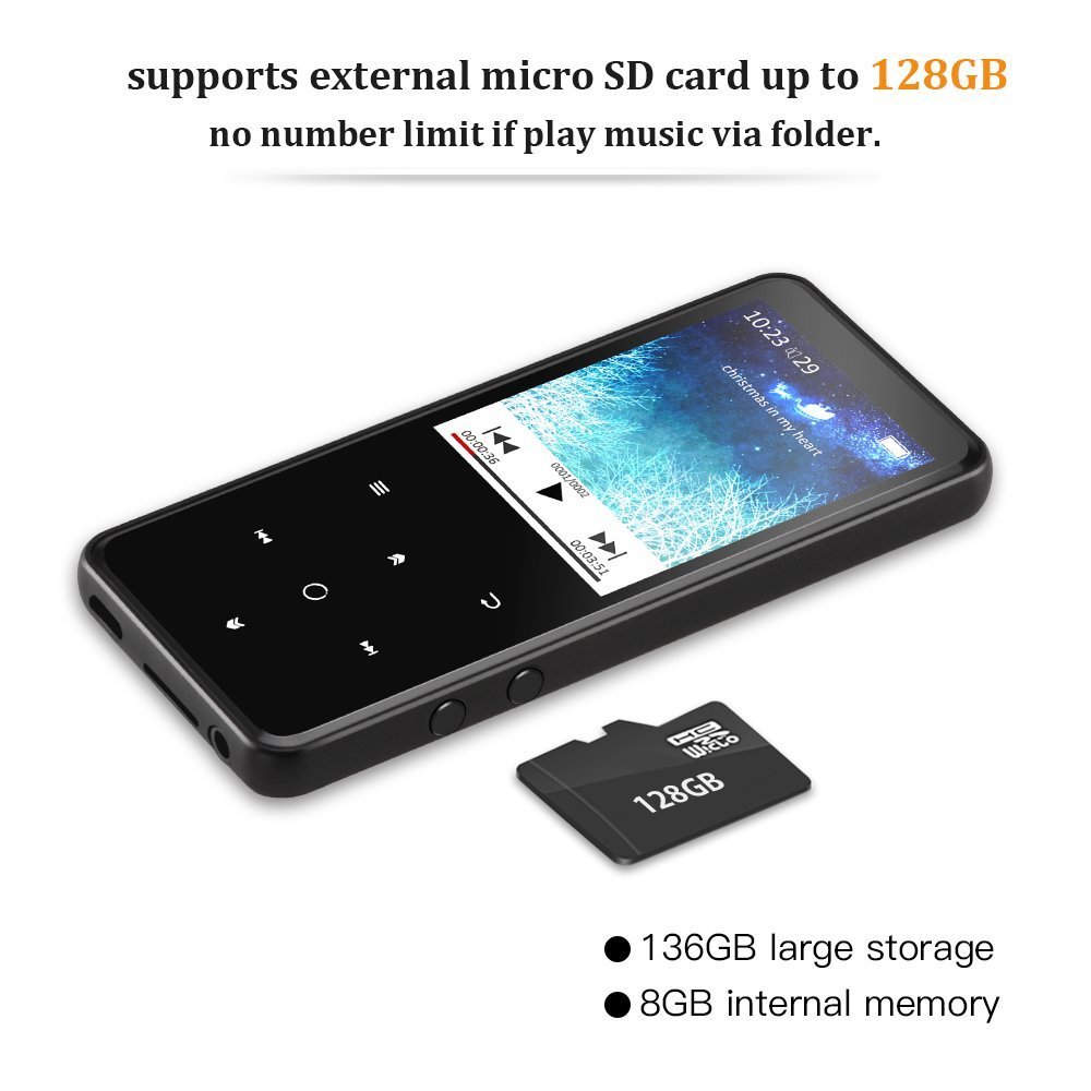 16gb bluetooth 4.0 mp4- player ,2.4-- zoll-farbbildschirm verlustfreier musik-player mit lautsprechern fm-radio/recorder walkman-musik-player