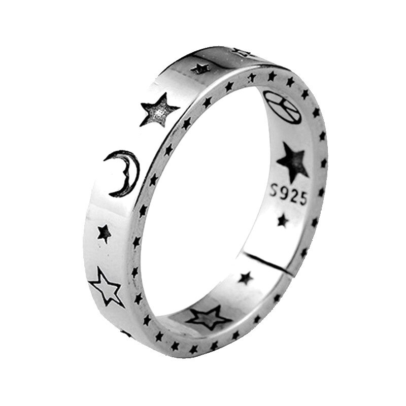 Persoonlijkheid Bohemian Vintage Moon Star Ringen Voor Vrouwen Mannen Vintage Ringen Gothic Sieraden Valentines