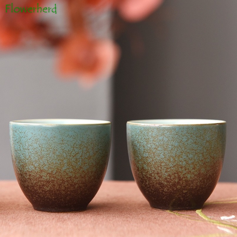 Ceramic Porcelain Tea Cup Teaware Kung Fu Tea Set Teacup Japanese Kiln Changed Tea Cup Set Tea Set Cup Kungfu Tea Set