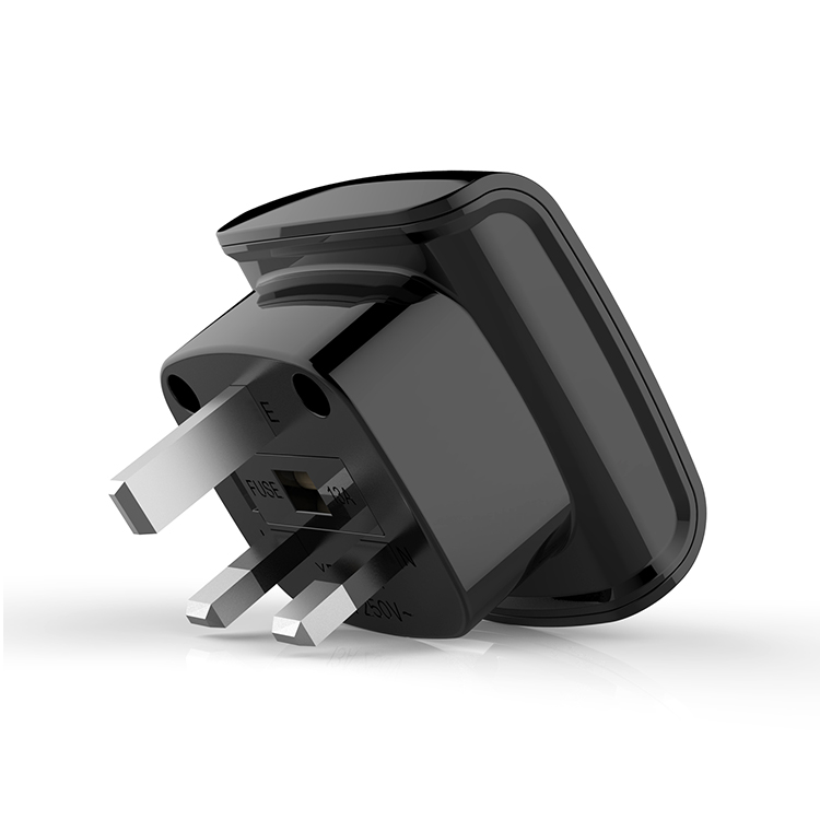 1 pz 15A adattatore per spine da sudafrica a regno unito spine da sudafrica a regno unito spine per convertitore di potenza adattatore da viaggio con presa a 3 Pin: Black