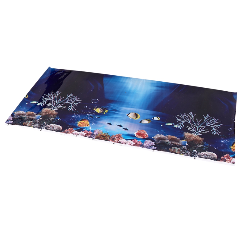 Praktische Blau Frische Meer Hintergrund Aquarium Ozean Landschaft Poster Aquarium Hintergrund