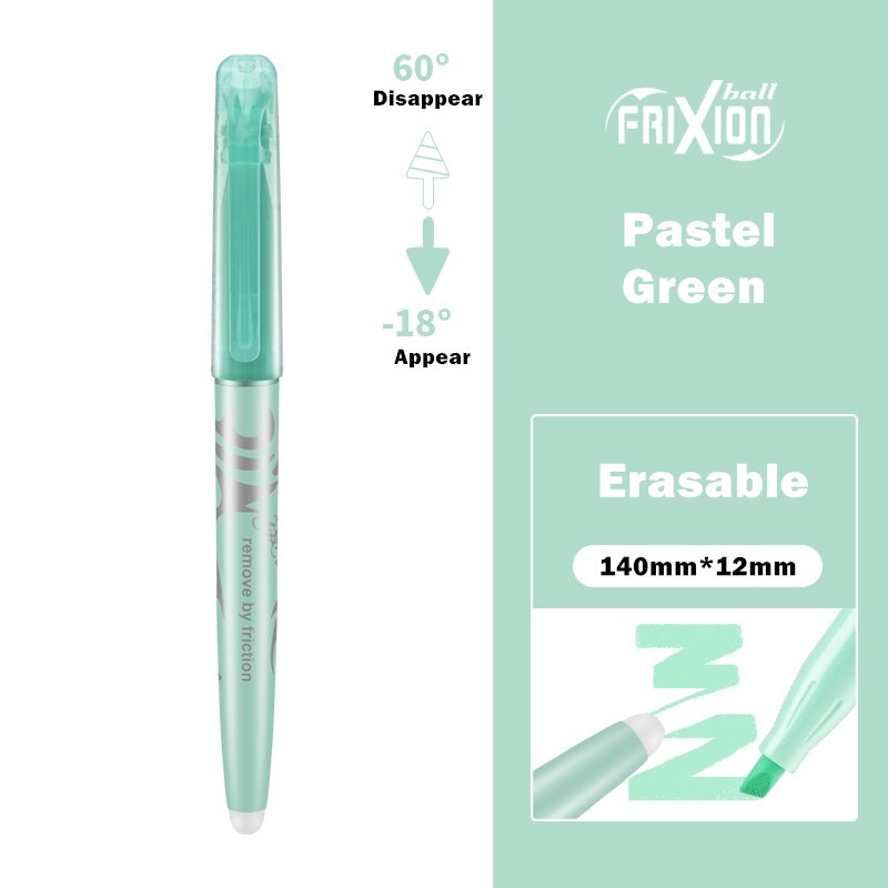 1pcs Pilot Erasable Highlighters Pastel Markers Pen Disappear Frixion Marker Liner Drawing Lettering Stationery H6250: Pastel Green