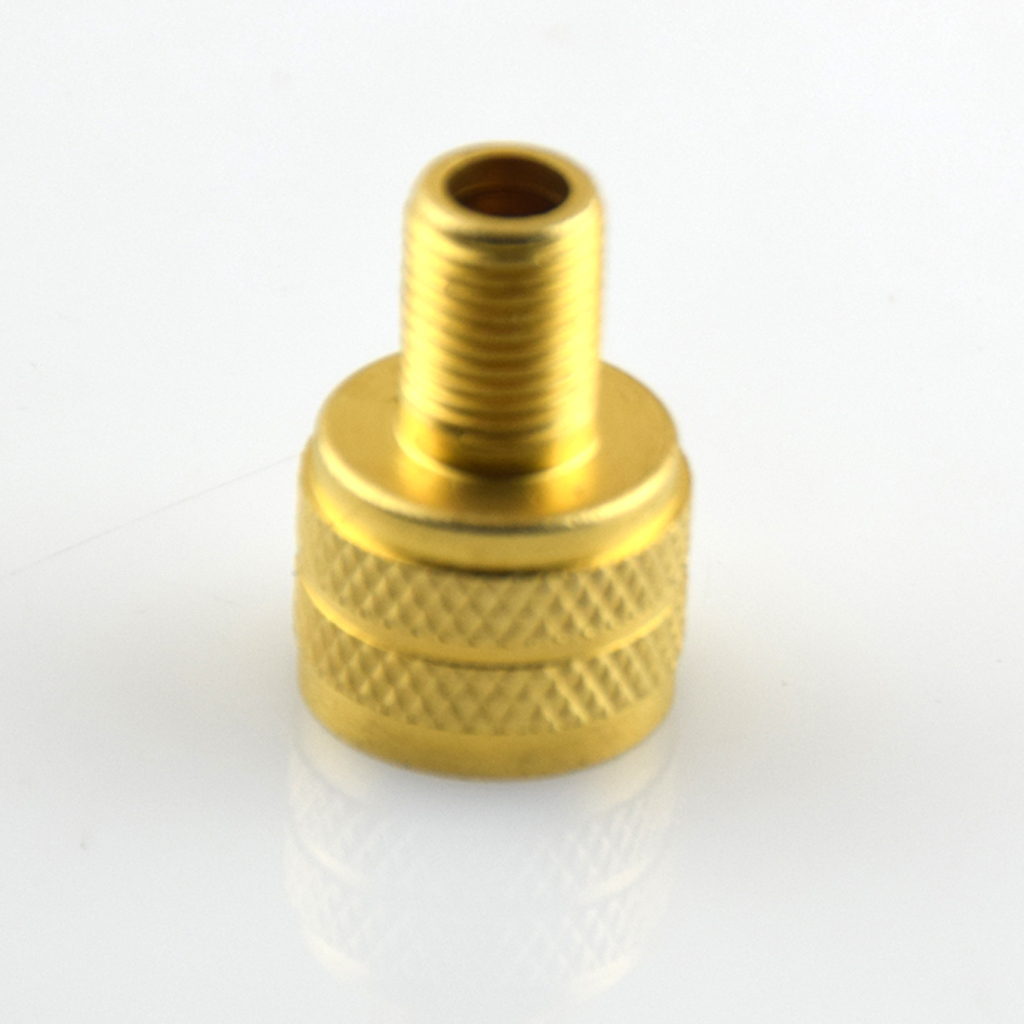 External Large Bore Valve Down to Standard Bore Adapter Brass