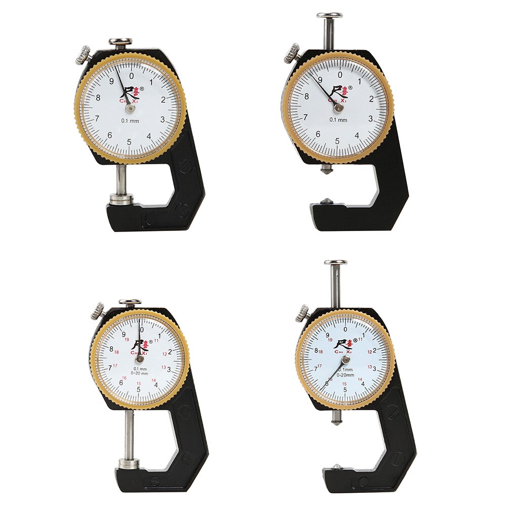 Tester Caliper Thickness Gauge Leather Paper Thickness Meter Tester 0-10mm/0-20mm 0.1mm Leather Paper Steel Meter