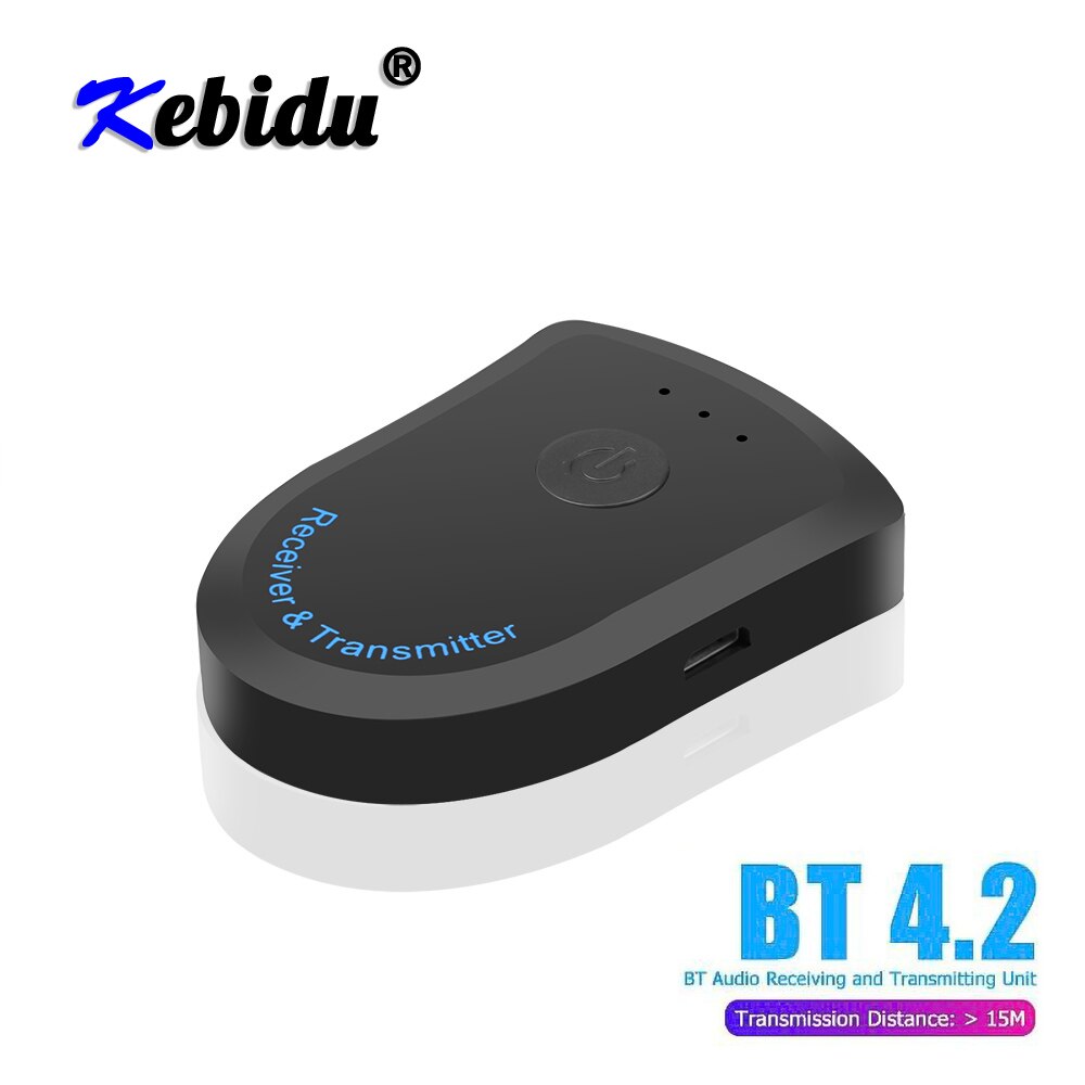 Kebidu 2 In 1 Draadloze Bluetooth Audio Zender Ontvanger Adapter 3.5mm Muziek Bluetooth 4.2 Adapter 300mAh Batterij Capaciteit