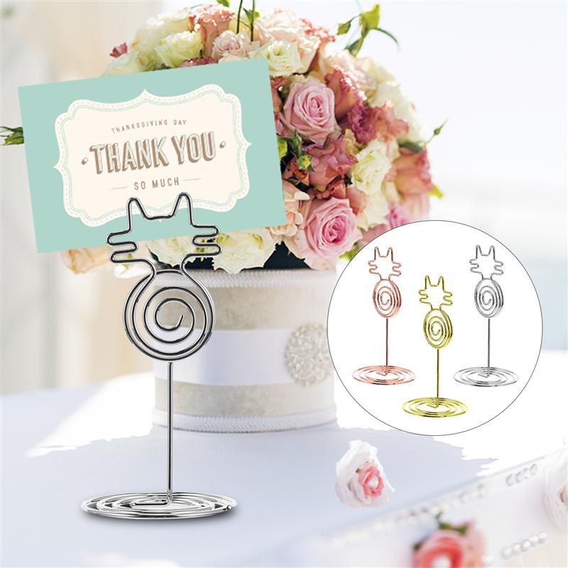 12 pz ristorante ufficio segnaposto da tavolo supporto da tavolo impostazione etichetta clip casa ufficio Deposito