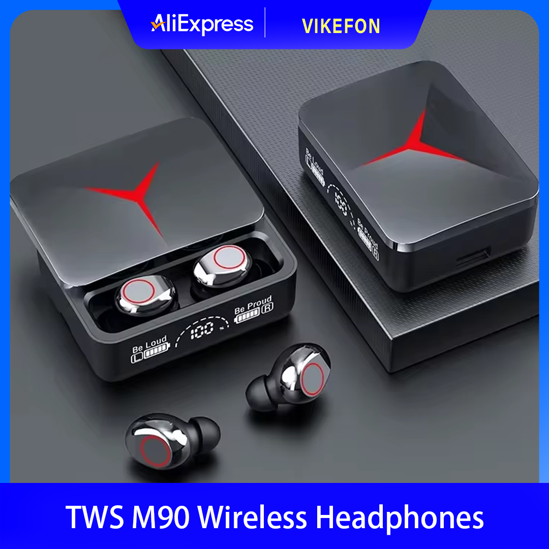 VIKEFON TWS M90 Wireless Headphones Gaming Earphone Bluetooth 5.3 Sport Earbuds with Mic Wireless Headset For iPhone Xiaomi