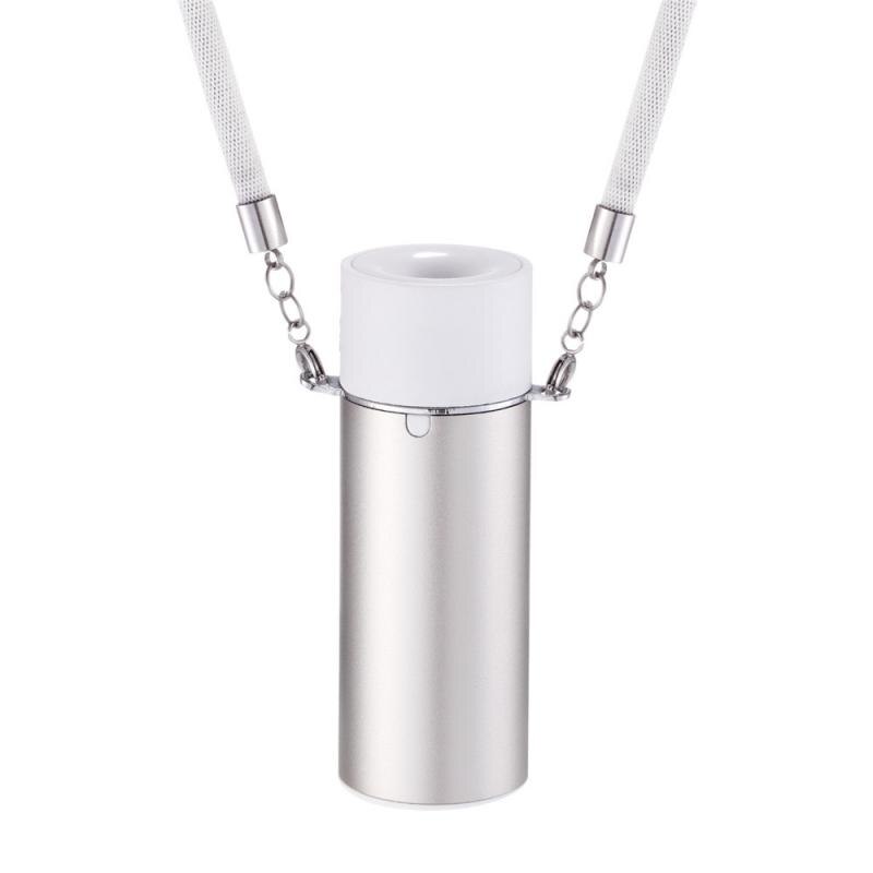 Car Air Purifier Air Purifier USB Portable Personal Wearable Necklace Negative Ionizer Anion Car Electrical Appliances: Silver