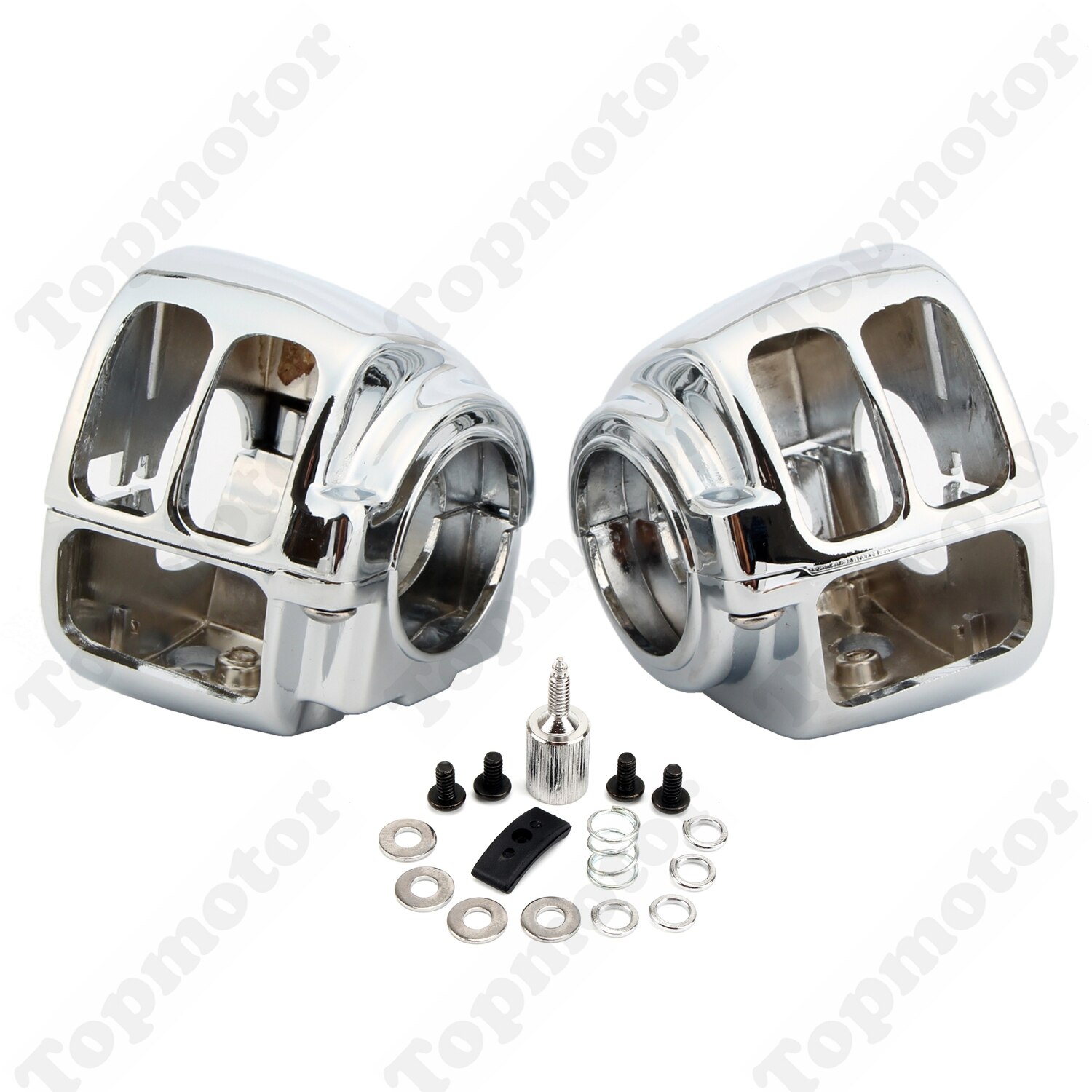 Piezas de motocicleta, accesorios, cubierta de carcasa de interruptor de manillar cromado para Harley Softail Deluxe Rocker Heritage indefinido