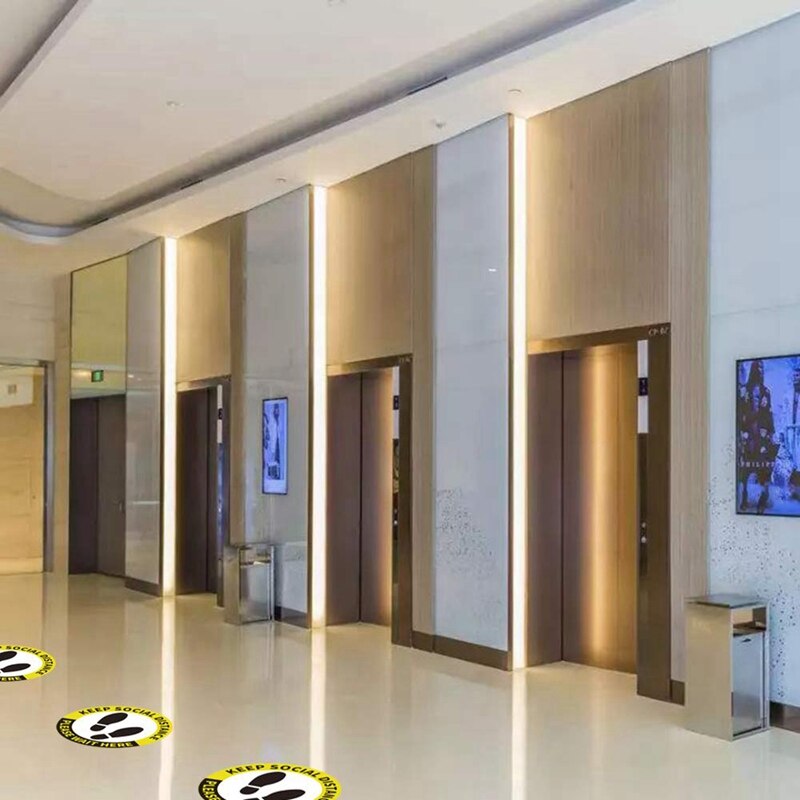 20Pcs Social Distancing Floor Decals Stickers Stand Here Safety Floor Sign Marker Waterproof Anti-Slip Stickers