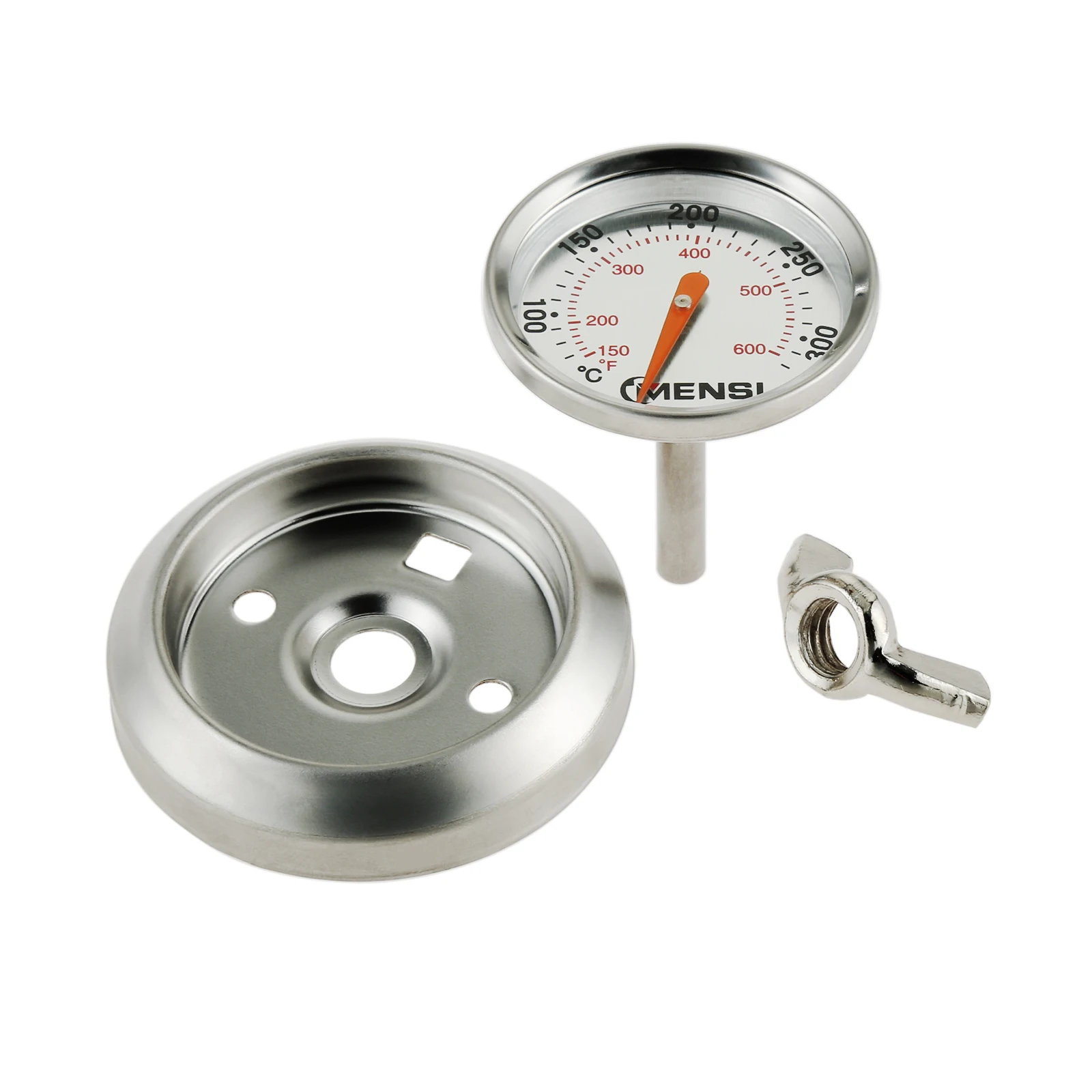 Bbq-thermometer met ingebouwde deksel, vervanging voor weber traveller grills, houtskoolgrills, rookovens en barbecues (150-600 °f) voor kamperen.