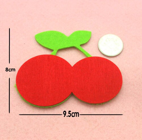 3pcs Furit Mixed Felt Craft Non Woven Patch Applique DIY Felt Pad Kindergarten Decoration Wall Sticker: white
