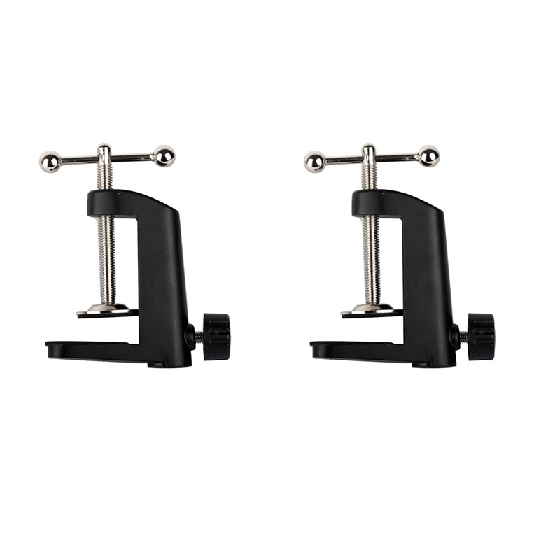 2 Stuks Zware Metalen Tafel Montage Klem Voor Microfoon Suspension Boom Scissor Arm Stand Houder: Default Title