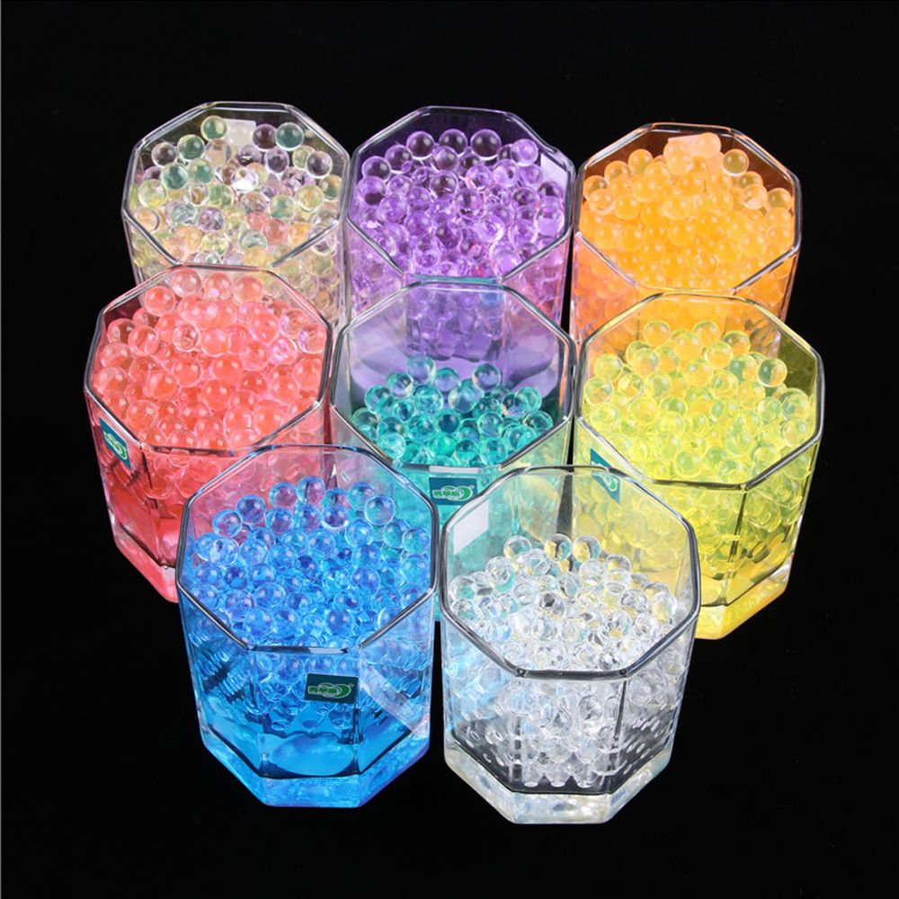 Perles d'eau en Hydrogel pour enfants, 500 pièces, cristal, terre, boue, plante d'eau, fleur, gelée, boules d'eau, jouet, Vase, décoration