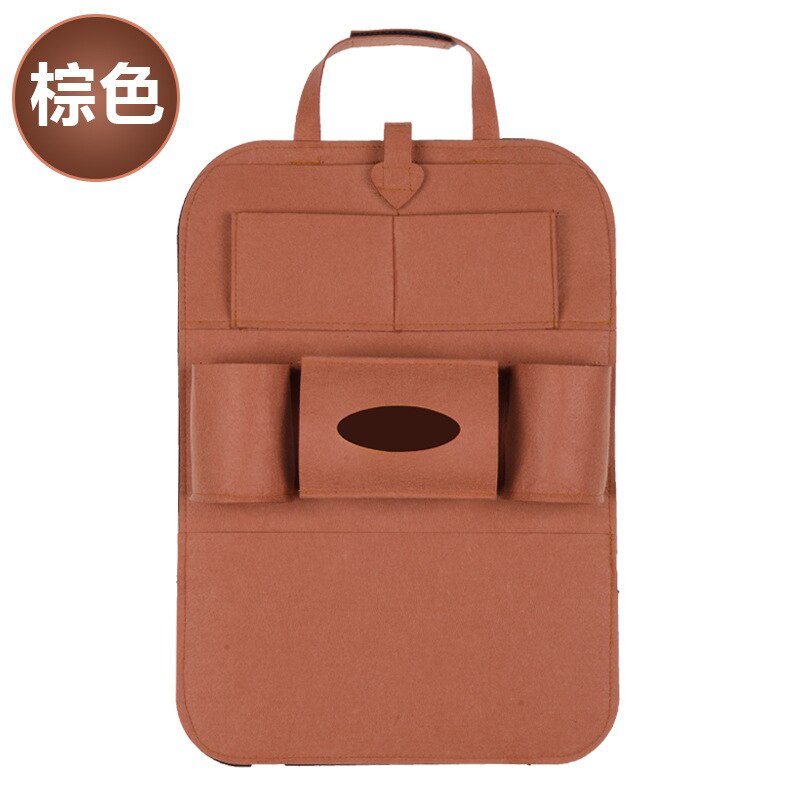 Auto Rugleuning Zak Opbergen Opruimen Seat Organizer Multifunctionele Opknoping Tas Dikke Roze Auto Opbergdoos: Brown (Thick)