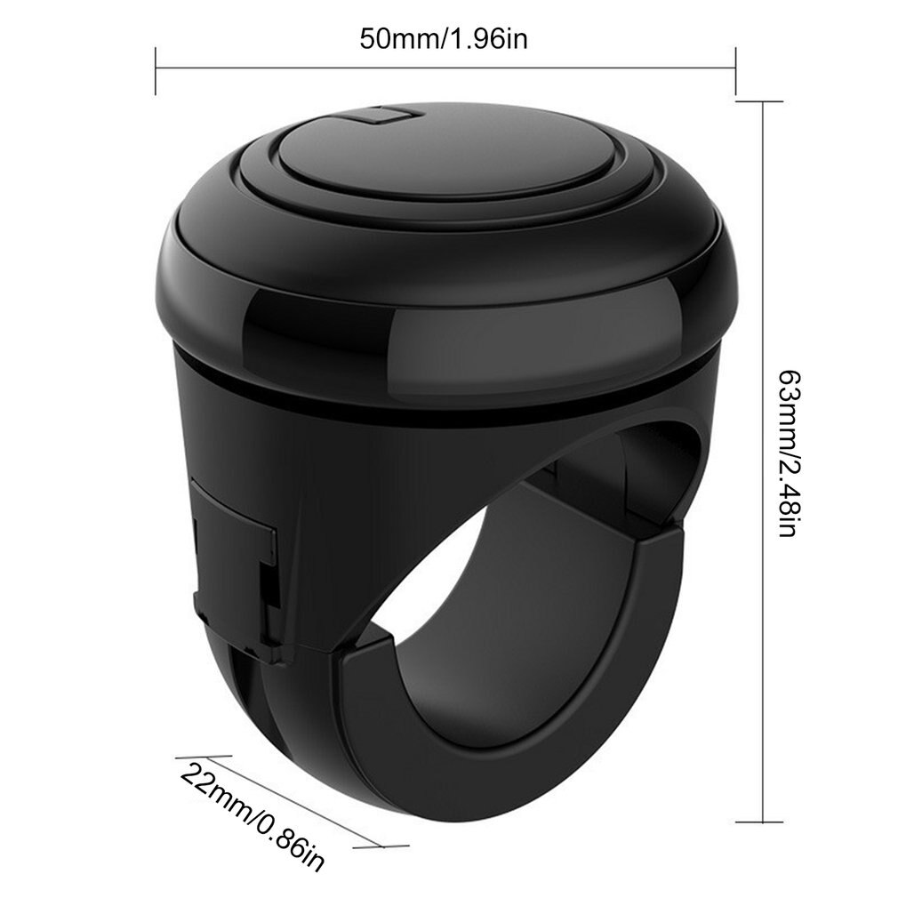 Perilla giratoria para volante, accesorio giratorio de 360 grados, rodamiento de Metal, potenciador en forma de bola, ajuste Universal, color negro