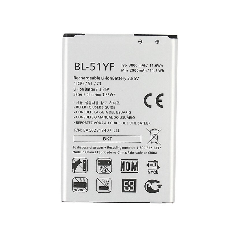 Telefoon Batterij BL-51YF BL-54SH BL-53YH BL-59JH BL-46G1F Voor Lg G4 HH815 H818 H810 Voor Lg G2 G3 G5 L7 Ii batterijen: BL-51YF