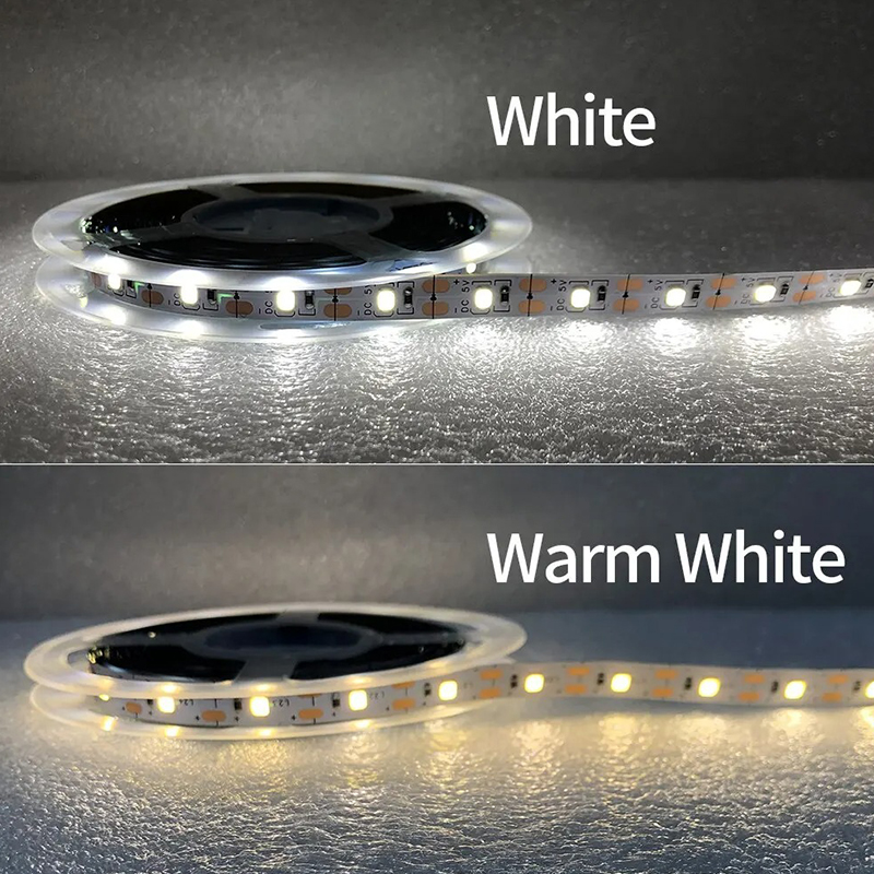 DC 5V USB tiras LED 2835 tira de luz LED blanca cálida TV espejo retroiluminación cinta de iluminación decoración de habitación lámpara cinta LED cadena de luz
