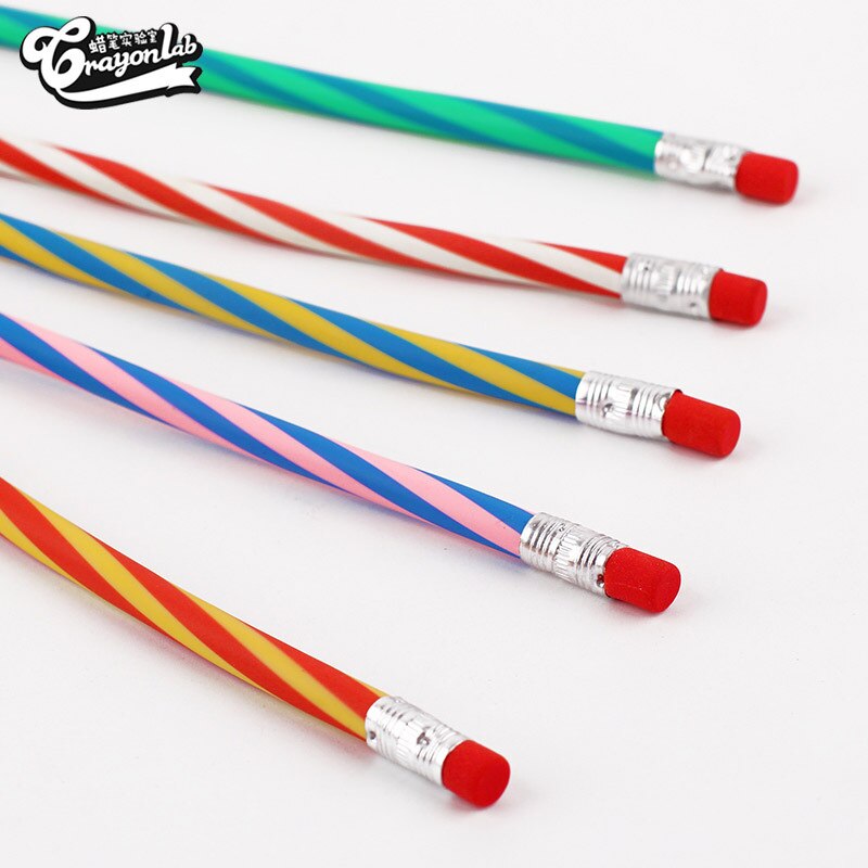 Bendable Pencil Flexible Bendy Soft Bending Pencils with Eraser Children Students Learn Stationery School Office Supplies