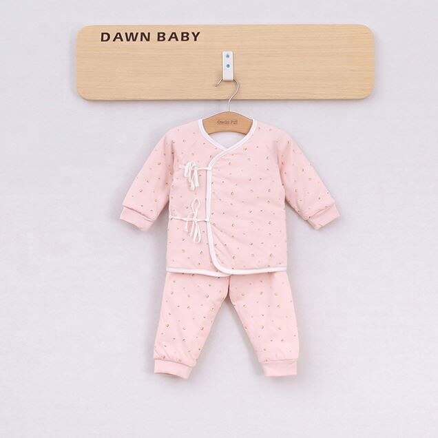 Katoen Gewatteerde Baby Kleding Sets Lente Herfst Pasgeboren Baby Meisjes Kleding Lange Mouw 2 Stuks Casual Laced Baby jongen Cl