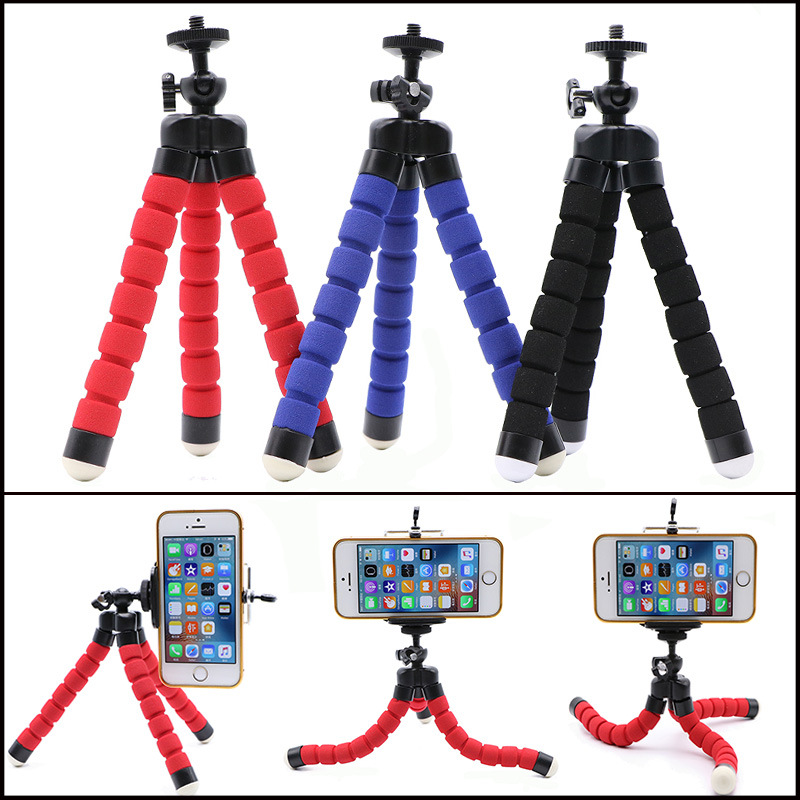 Mini Flexible Schwamm Octopus Stativ für iPhone Samsung Xiaomi Huawei Handy Smartphone Stativ für Gopro 8 7 5 Kamera