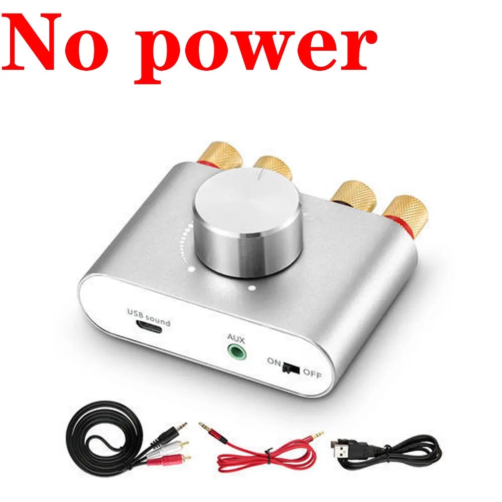 Woopker Digital Audio Amplifier HiFi Sound Amplifier TPA3116 Receiver Bluetooth 5.0 Car Mini Home Theater Sound System 50W*2: black