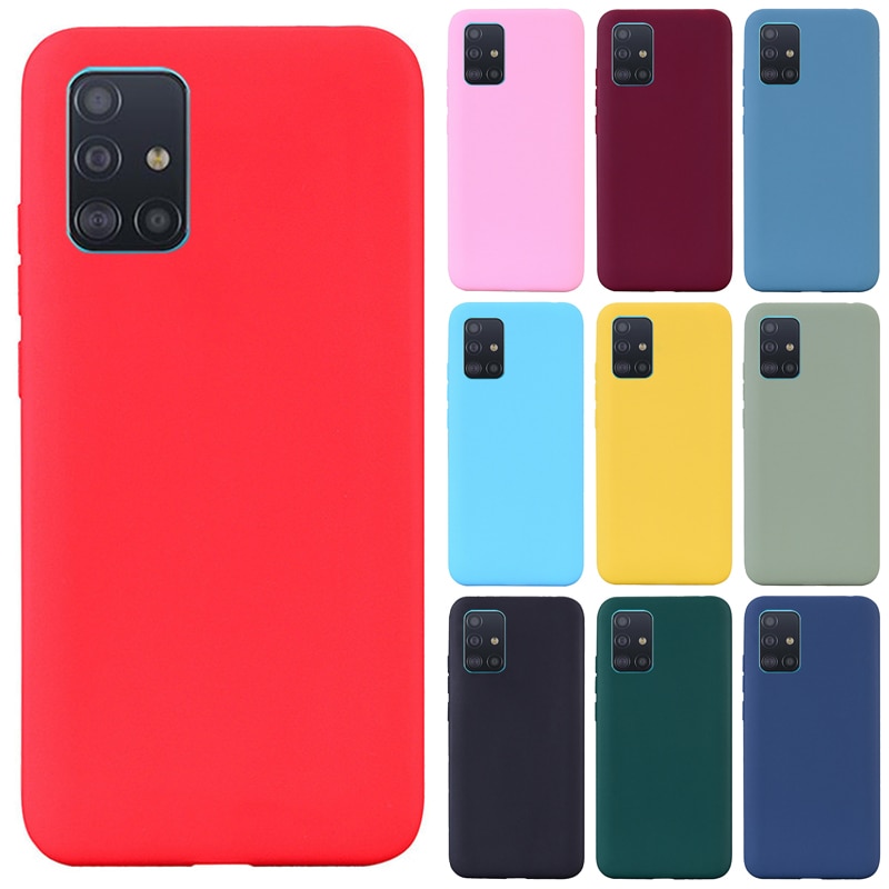 Silikon Fall Für Samsung Galaxy A71 Fall Candy Farbe Zurück Abdeckung Weiche TPU Fall Für Samsung Galaxy A 71 A715F stoßstange Coque Fundas