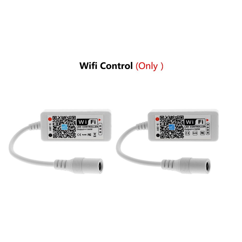 Wifi rgb / rgbw ledet kontroller mini  dc12v med 24 nøkkel ir  / 21 nøkkel rf fjernkontroll til rgb / rgbw ledet stripe smart telefon app kontroll
