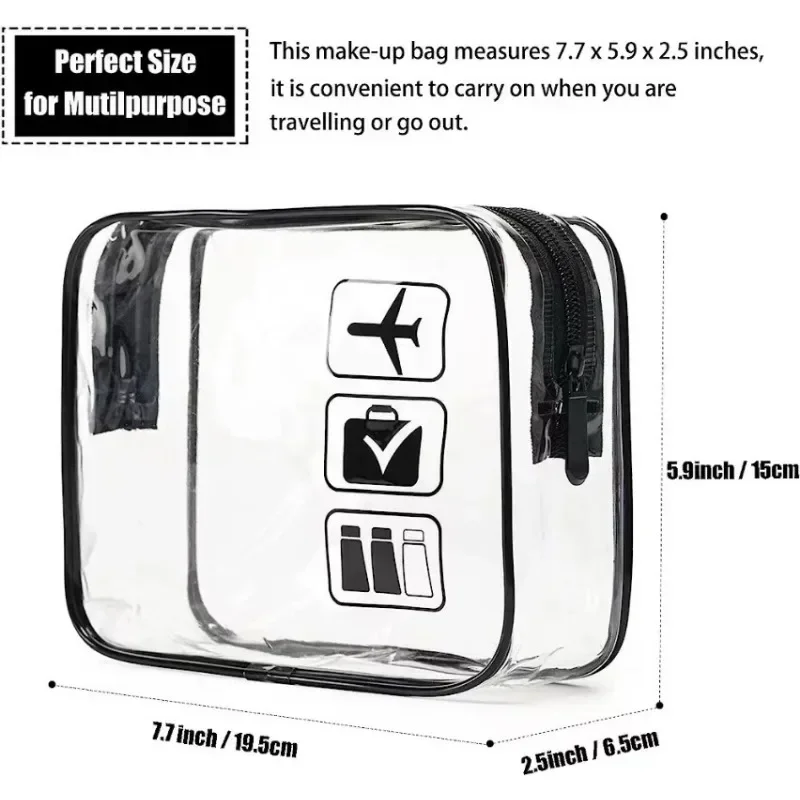 Organizzatori da viaggio in PVC trasparente da donna Custodie da viaggio Custodia da viaggio Spazzolino da denti Asciugamano Bagagli Borsa da Toilette cosmetica