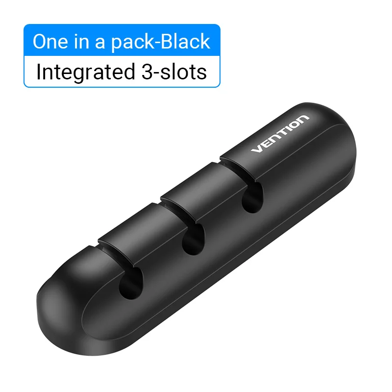 Vention Adhesive Cable Organizer Desktop Cable Management Holder for Desktop USB Charging Cable Mouse Power Cord Silicone Clips: WHITE