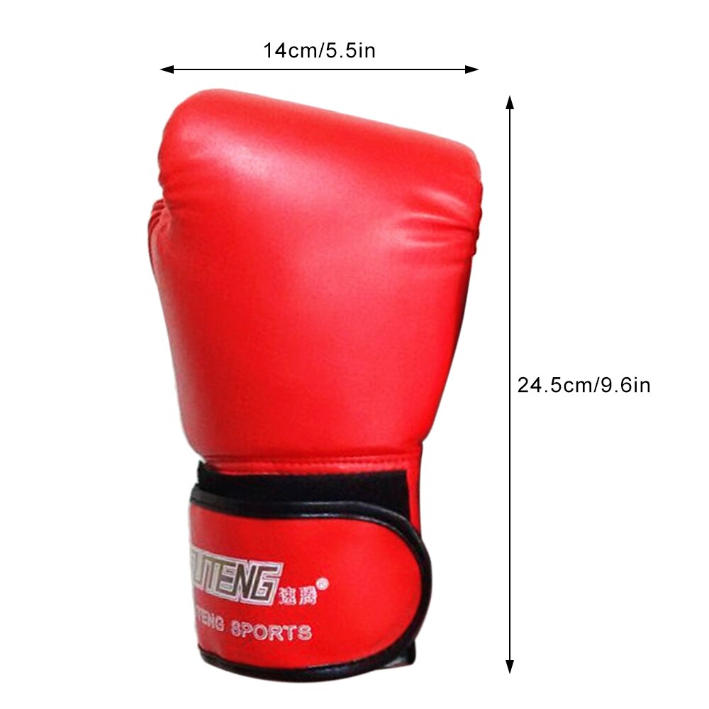 SUTENG 2 unids/par guantes de boxeo PU cuero dedo Protector medios mitones Mitten MMA Muay Thai ENTRENAMIENTO BOXEO lucha deportes