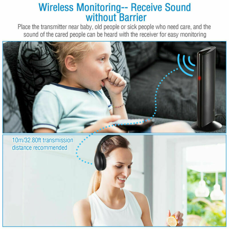 5 In 1 Headset Wireless Headphone Cordless RF Mic For PC TV DVD CD MP3 MP4 Wireless Earphones