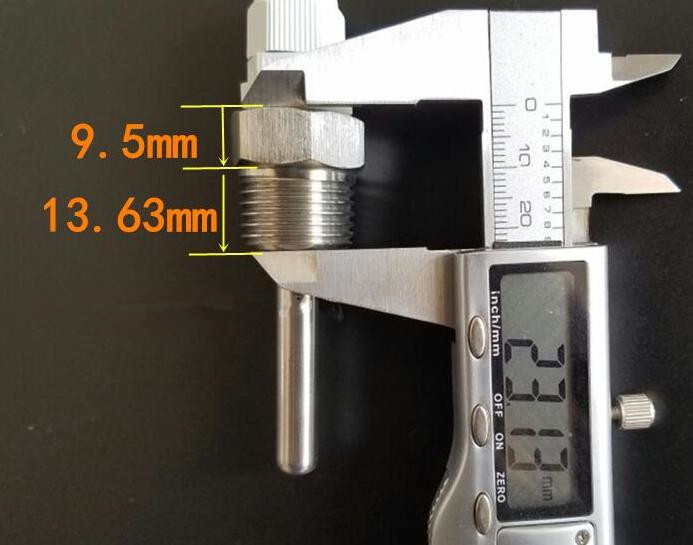 Thermowell. Length 30/50/100/150/200mm,Thread 1/2" (DN15) Stainless Steel 304 Homebrew Thermometer Part Home House Bar DIY Tools