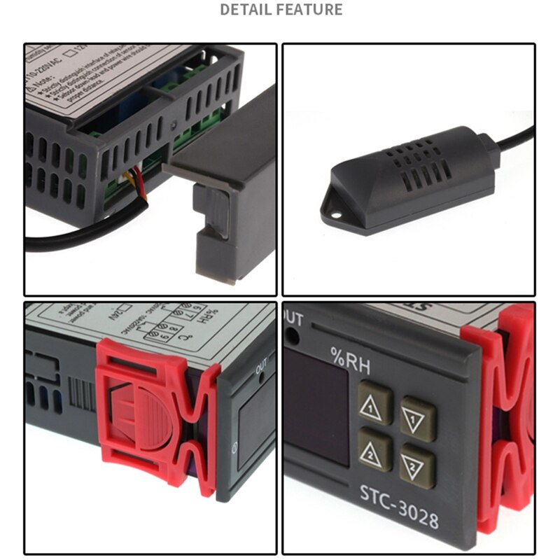 STC-3008 3018 3028 Doppio regolatore di temperatura digitale Igrometro C/F Termostato Due uscite a relè AC 110 V 220 V DC 12 V 24 V 10A (Color : STC-3018 DC 24V STC-3008 3018 3028 Doppio regolatore di temperatura digitale Igrometro C/F Termostato Due uscite a relè AC 110 V 220 V DC 12 V 24 V 10A (Color : STC-3018 DC 24V
