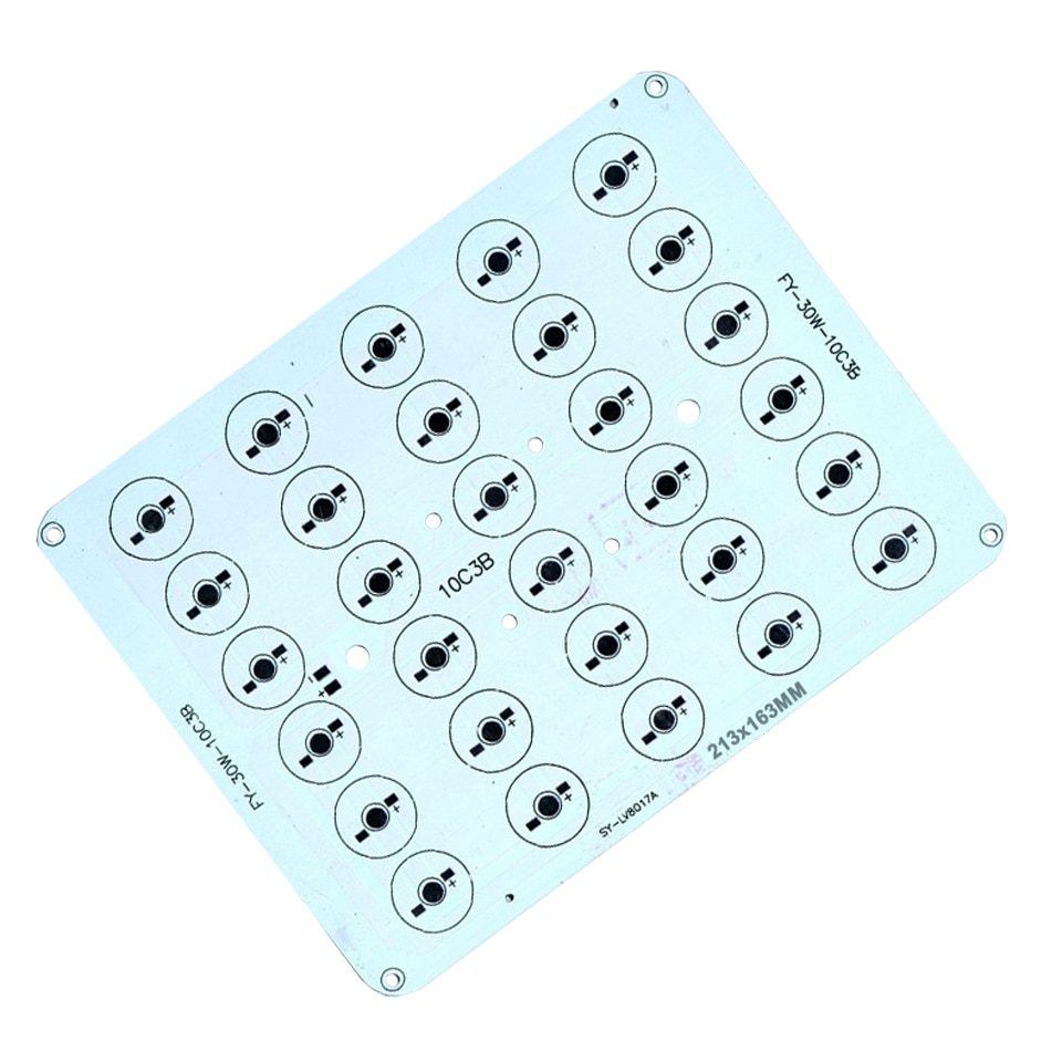 213 x 163mm ledet pcb 30w 36w 48w 50w rgb ledet aluminiumsplate kjøleribbe høyeffekt pcb tallerken til utendørs lys landskap flomlys