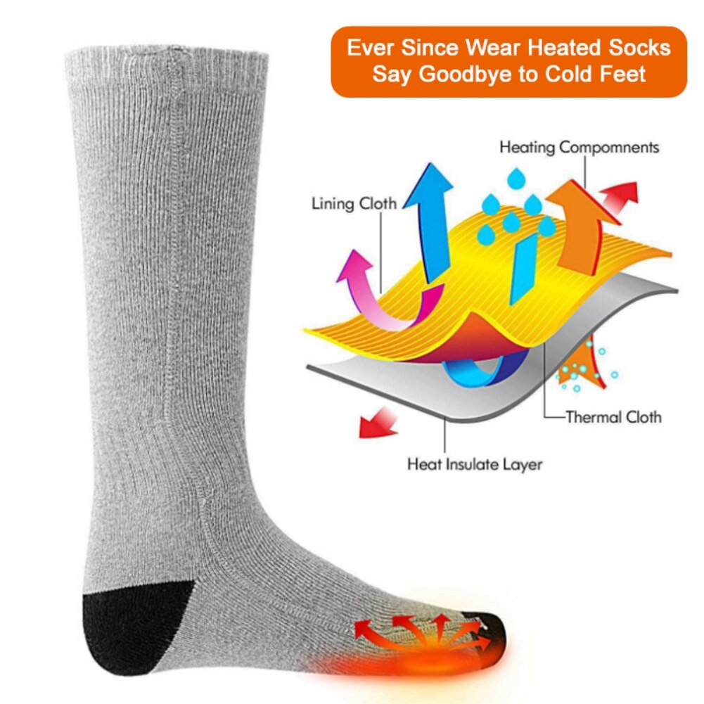 Winter Camping Hiking Remote Control Ski Cycling Warm Heated Socks Battery Thermal Smart Electric Heating Sock